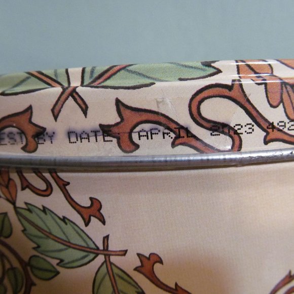 Nyåkers Pepparkakor Swedish Cookie Tin Tan Green Blue Floral - Picture 7 of 15